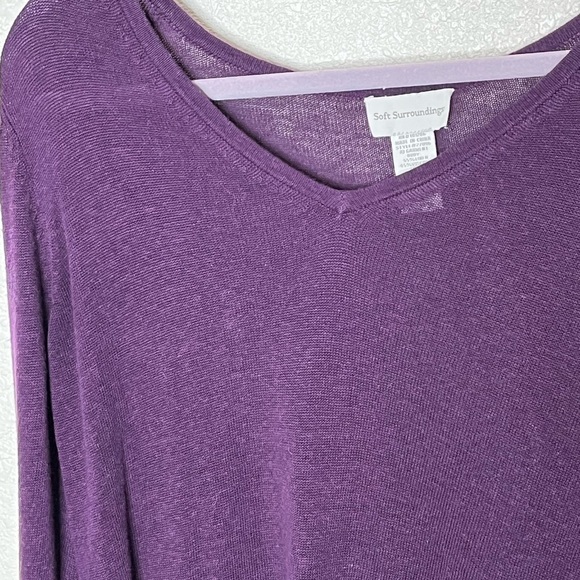 Soft Surroundings Linen Blend Sweater Dress Sz Large - Picture 2 of 7